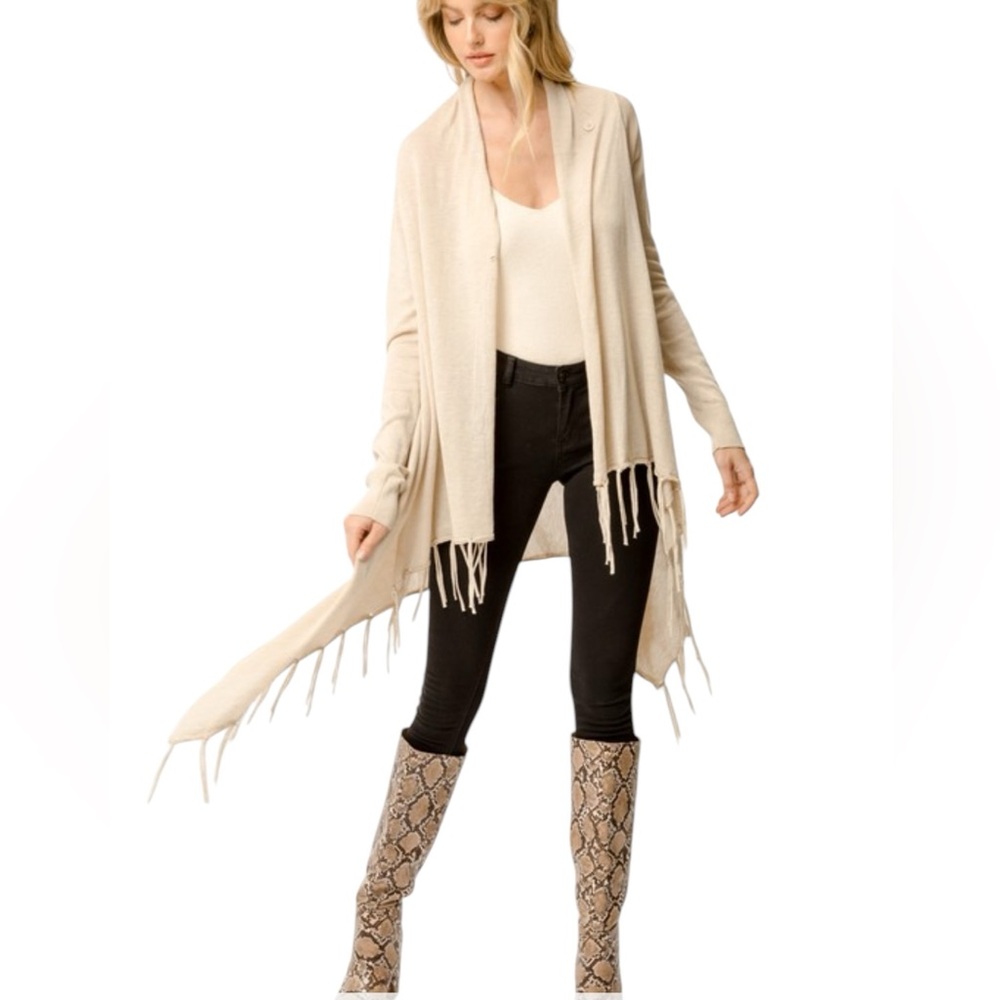218. Beige Wrap Cardigan